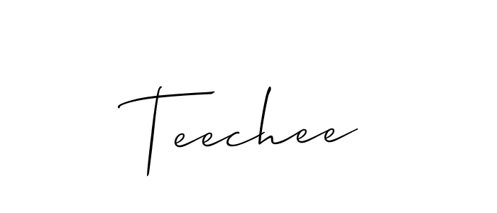 Teechee stylish signature style. Best Handwritten Sign (Allison_Script) for my name. Handwritten Signature Collection Ideas for my name Teechee. Teechee signature style 2 images and pictures png