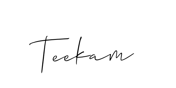 Check out images of Autograph of Teekam name. Actor Teekam Signature Style. Allison_Script is a professional sign style online. Teekam signature style 2 images and pictures png