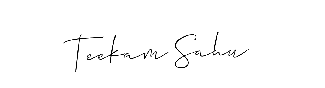 Here are the top 10 professional signature styles for the name Teekam Sahu. These are the best autograph styles you can use for your name. Teekam Sahu signature style 2 images and pictures png