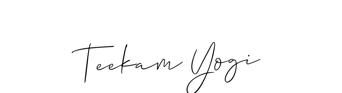 Once you've used our free online signature maker to create your best signature Allison_Script style, it's time to enjoy all of the benefits that Teekam Yogi name signing documents. Teekam Yogi signature style 2 images and pictures png
