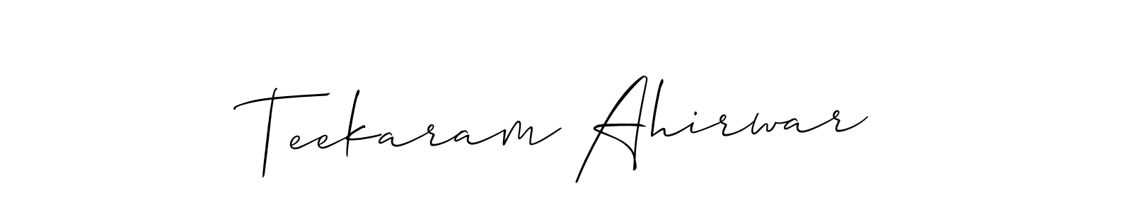 Make a beautiful signature design for name Teekaram Ahirwar. Use this online signature maker to create a handwritten signature for free. Teekaram Ahirwar signature style 2 images and pictures png