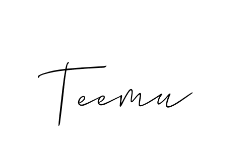 Make a beautiful signature design for name Teemu. With this signature (Allison_Script) style, you can create a handwritten signature for free. Teemu signature style 2 images and pictures png