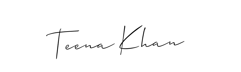 Check out images of Autograph of Teena Khan name. Actor Teena Khan Signature Style. Allison_Script is a professional sign style online. Teena Khan signature style 2 images and pictures png