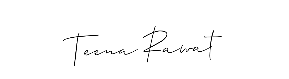 Use a signature maker to create a handwritten signature online. With this signature software, you can design (Allison_Script) your own signature for name Teena Rawat. Teena Rawat signature style 2 images and pictures png