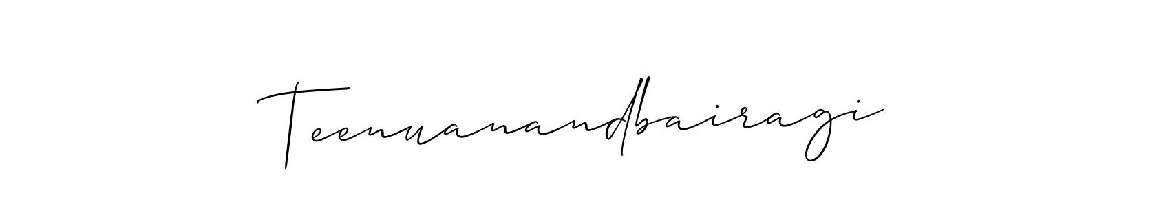 It looks lik you need a new signature style for name Teenuanandbairagi. Design unique handwritten (Allison_Script) signature with our free signature maker in just a few clicks. Teenuanandbairagi signature style 2 images and pictures png
