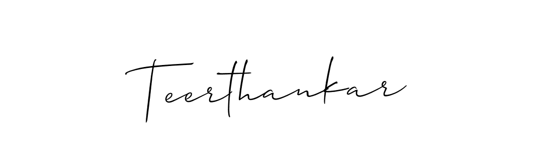 How to make Teerthankar signature? Allison_Script is a professional autograph style. Create handwritten signature for Teerthankar name. Teerthankar signature style 2 images and pictures png
