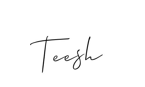 Similarly Allison_Script is the best handwritten signature design. Signature creator online .You can use it as an online autograph creator for name Teesh. Teesh signature style 2 images and pictures png