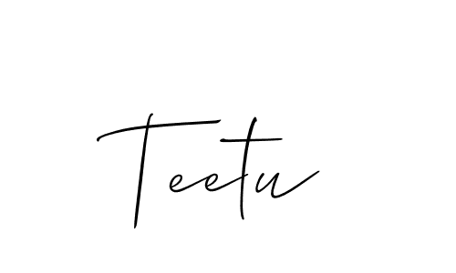 Best and Professional Signature Style for Teetu. Allison_Script Best Signature Style Collection. Teetu signature style 2 images and pictures png