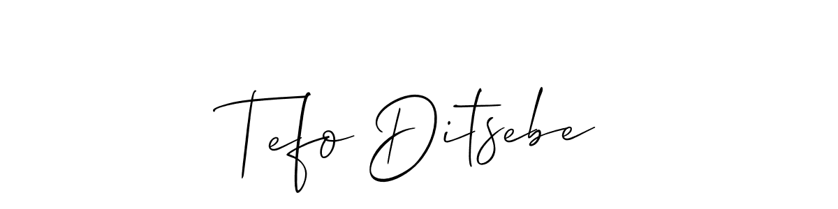 How to Draw Tefo Ditsebe signature style? Allison_Script is a latest design signature styles for name Tefo Ditsebe. Tefo Ditsebe signature style 2 images and pictures png