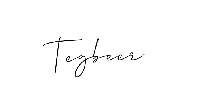 How to make Tegbeer name signature. Use Allison_Script style for creating short signs online. This is the latest handwritten sign. Tegbeer signature style 2 images and pictures png