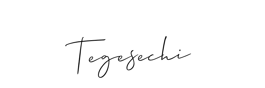 Make a beautiful signature design for name Tegesechi. With this signature (Allison_Script) style, you can create a handwritten signature for free. Tegesechi signature style 2 images and pictures png