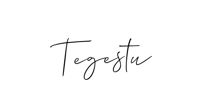 How to make Tegestu signature? Allison_Script is a professional autograph style. Create handwritten signature for Tegestu name. Tegestu signature style 2 images and pictures png