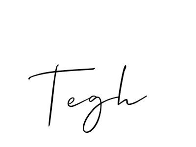 Use a signature maker to create a handwritten signature online. With this signature software, you can design (Allison_Script) your own signature for name Tegh. Tegh signature style 2 images and pictures png