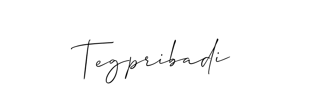 How to make Tegpribadi name signature. Use Allison_Script style for creating short signs online. This is the latest handwritten sign. Tegpribadi signature style 2 images and pictures png