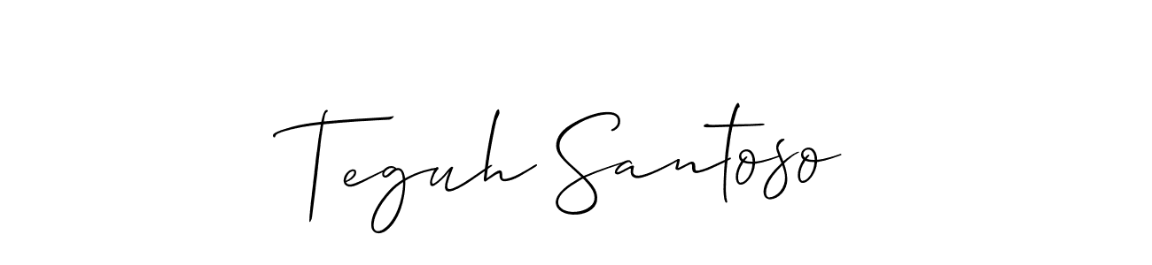 How to make Teguh Santoso name signature. Use Allison_Script style for creating short signs online. This is the latest handwritten sign. Teguh Santoso signature style 2 images and pictures png