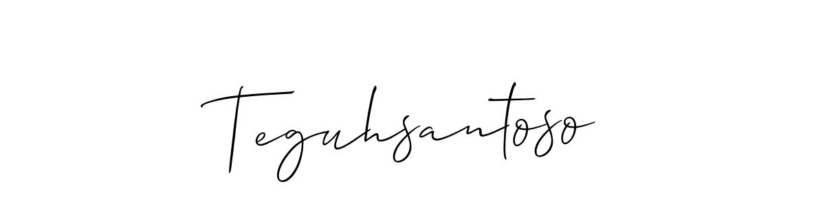 Similarly Allison_Script is the best handwritten signature design. Signature creator online .You can use it as an online autograph creator for name Teguhsantoso. Teguhsantoso signature style 2 images and pictures png