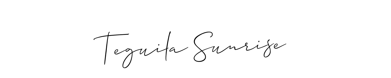 The best way (Allison_Script) to make a short signature is to pick only two or three words in your name. The name Teguila Sunrise include a total of six letters. For converting this name. Teguila Sunrise signature style 2 images and pictures png