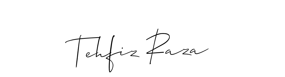 How to make Tehfiz Raza signature? Allison_Script is a professional autograph style. Create handwritten signature for Tehfiz Raza name. Tehfiz Raza signature style 2 images and pictures png