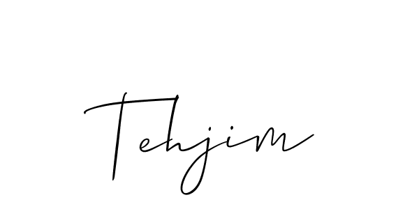 Create a beautiful signature design for name Tehjim. With this signature (Allison_Script) fonts, you can make a handwritten signature for free. Tehjim signature style 2 images and pictures png