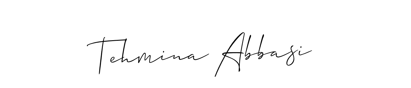 The best way (Allison_Script) to make a short signature is to pick only two or three words in your name. The name Tehmina Abbasi include a total of six letters. For converting this name. Tehmina Abbasi signature style 2 images and pictures png