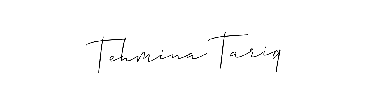 Make a short Tehmina Tariq signature style. Manage your documents anywhere anytime using Allison_Script. Create and add eSignatures, submit forms, share and send files easily. Tehmina Tariq signature style 2 images and pictures png