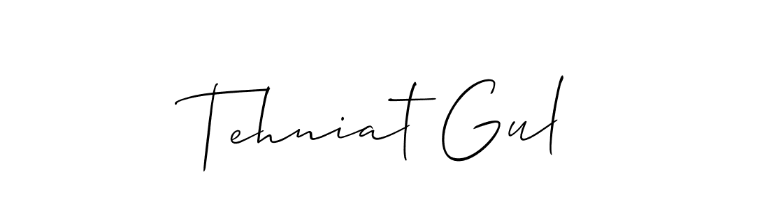 How to Draw Tehniat Gul signature style? Allison_Script is a latest design signature styles for name Tehniat Gul. Tehniat Gul signature style 2 images and pictures png