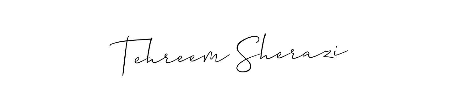 This is the best signature style for the Tehreem Sherazi name. Also you like these signature font (Allison_Script). Mix name signature. Tehreem Sherazi signature style 2 images and pictures png