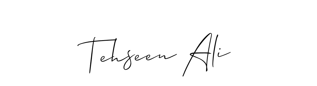 Also we have Tehseen Ali name is the best signature style. Create professional handwritten signature collection using Allison_Script autograph style. Tehseen Ali signature style 2 images and pictures png