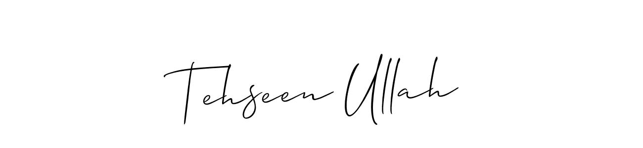 How to make Tehseen Ullah signature? Allison_Script is a professional autograph style. Create handwritten signature for Tehseen Ullah name. Tehseen Ullah signature style 2 images and pictures png