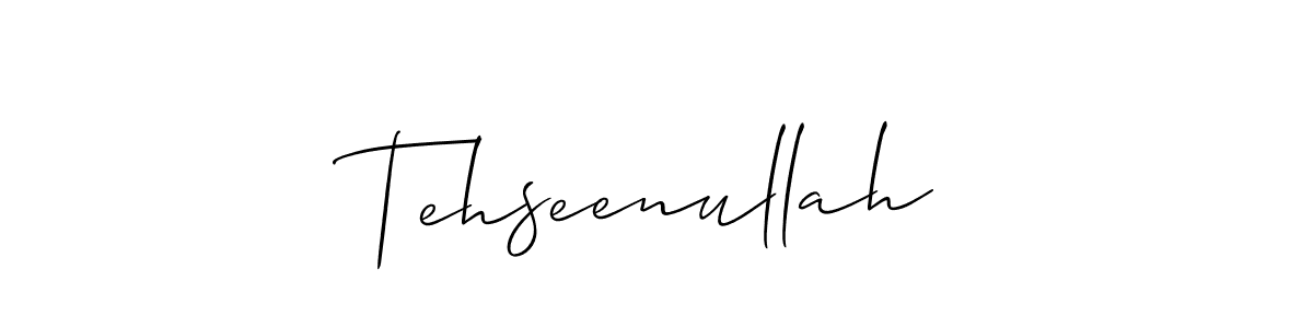Make a beautiful signature design for name Tehseenullah. With this signature (Allison_Script) style, you can create a handwritten signature for free. Tehseenullah signature style 2 images and pictures png