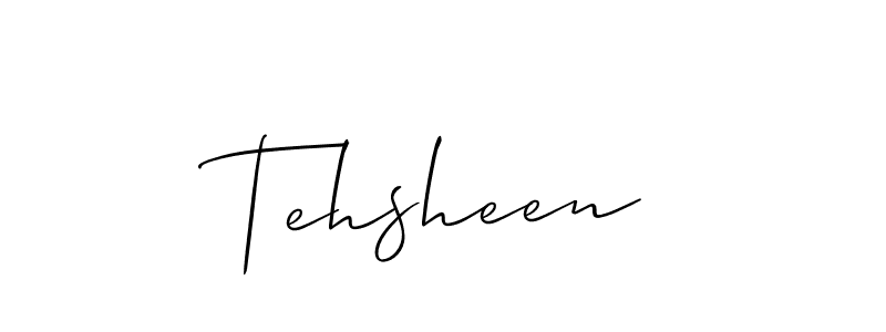 Design your own signature with our free online signature maker. With this signature software, you can create a handwritten (Allison_Script) signature for name Tehsheen. Tehsheen signature style 2 images and pictures png