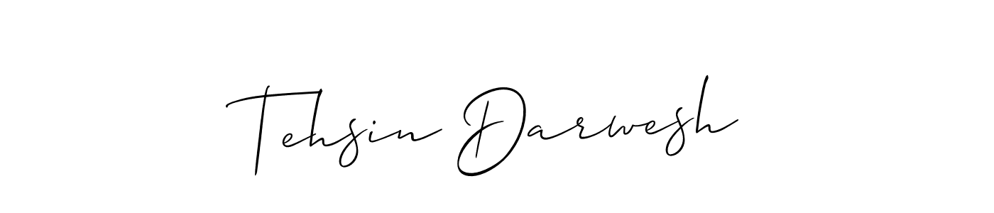 Make a beautiful signature design for name Tehsin Darwesh. With this signature (Allison_Script) style, you can create a handwritten signature for free. Tehsin Darwesh signature style 2 images and pictures png