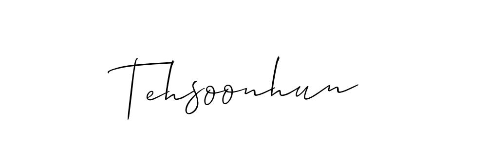 How to make Tehsoonhun signature? Allison_Script is a professional autograph style. Create handwritten signature for Tehsoonhun name. Tehsoonhun signature style 2 images and pictures png