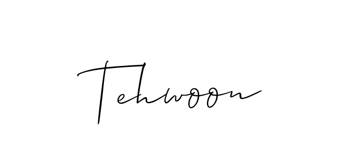 Make a beautiful signature design for name Tehwoon. With this signature (Allison_Script) style, you can create a handwritten signature for free. Tehwoon signature style 2 images and pictures png