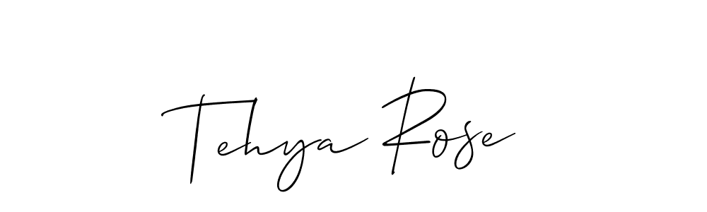 You should practise on your own different ways (Allison_Script) to write your name (Tehya Rose) in signature. don't let someone else do it for you. Tehya Rose signature style 2 images and pictures png