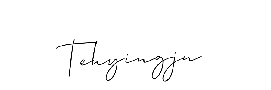 Create a beautiful signature design for name Tehyingjn. With this signature (Allison_Script) fonts, you can make a handwritten signature for free. Tehyingjn signature style 2 images and pictures png