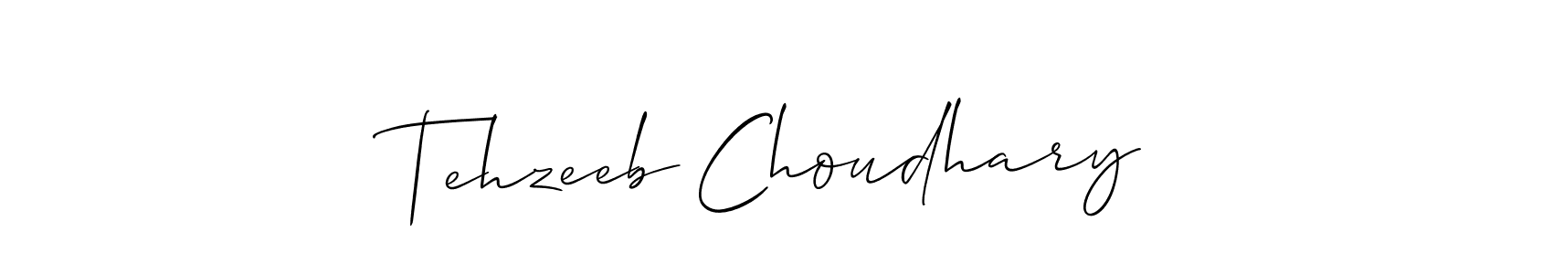 if you are searching for the best signature style for your name Tehzeeb Choudhary. so please give up your signature search. here we have designed multiple signature styles  using Allison_Script. Tehzeeb Choudhary signature style 2 images and pictures png