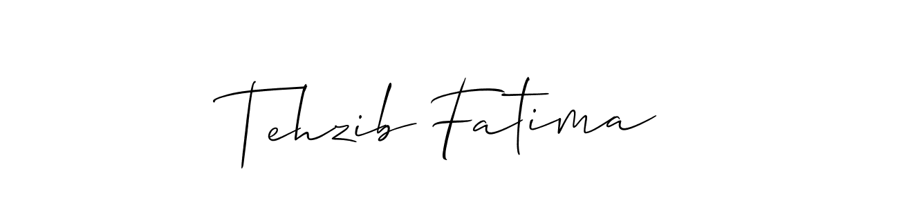 Use a signature maker to create a handwritten signature online. With this signature software, you can design (Allison_Script) your own signature for name Tehzib Fatima. Tehzib Fatima signature style 2 images and pictures png