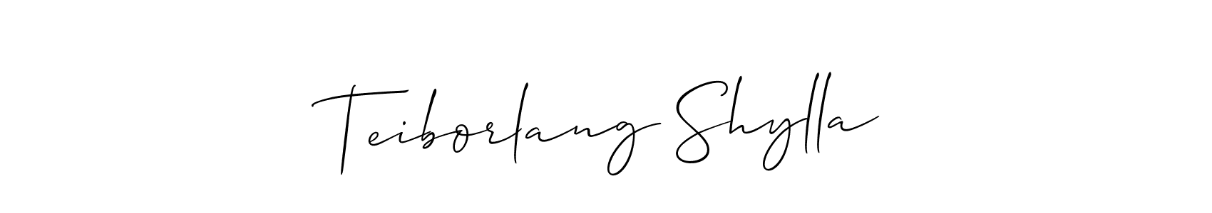 How to make Teiborlang Shylla signature? Allison_Script is a professional autograph style. Create handwritten signature for Teiborlang Shylla name. Teiborlang Shylla signature style 2 images and pictures png