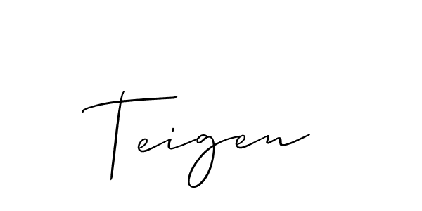 Similarly Allison_Script is the best handwritten signature design. Signature creator online .You can use it as an online autograph creator for name Teigen. Teigen signature style 2 images and pictures png