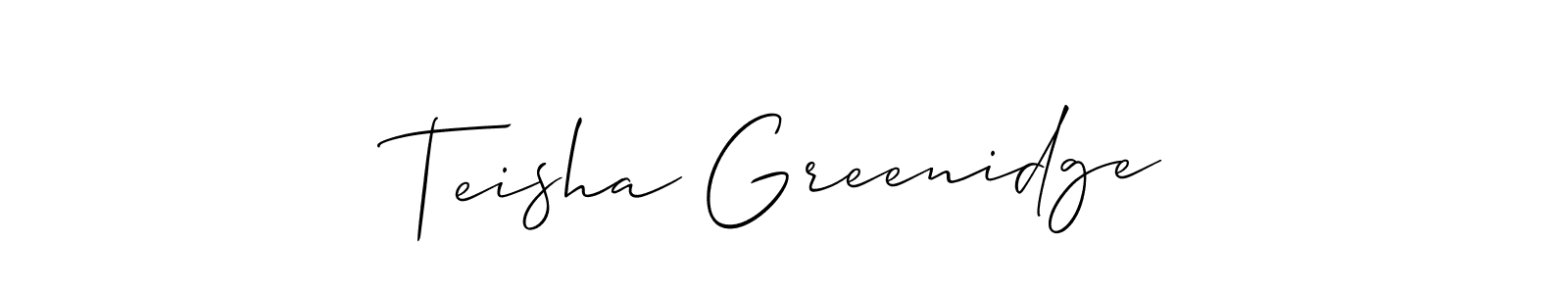 Make a beautiful signature design for name Teisha Greenidge. Use this online signature maker to create a handwritten signature for free. Teisha Greenidge signature style 2 images and pictures png