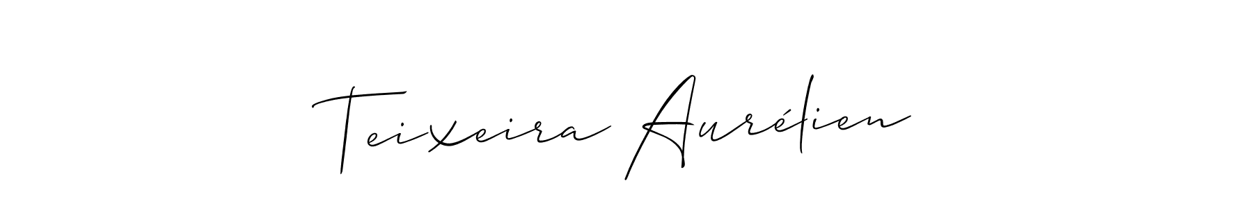 How to make Teixeira Aurélien signature? Allison_Script is a professional autograph style. Create handwritten signature for Teixeira Aurélien name. Teixeira Aurélien signature style 2 images and pictures png