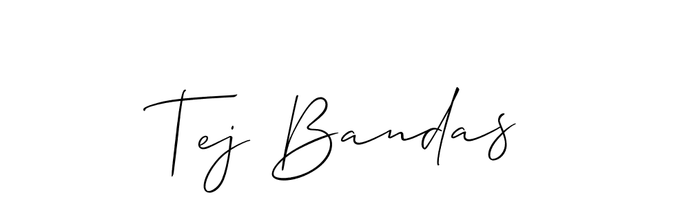 How to Draw Tej Bandas signature style? Allison_Script is a latest design signature styles for name Tej Bandas. Tej Bandas signature style 2 images and pictures png
