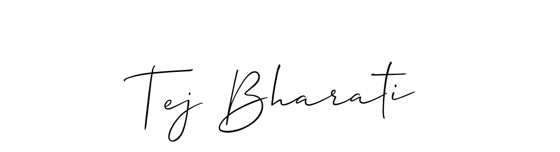 Also we have Tej Bharati name is the best signature style. Create professional handwritten signature collection using Allison_Script autograph style. Tej Bharati signature style 2 images and pictures png