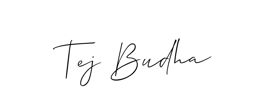 The best way (Allison_Script) to make a short signature is to pick only two or three words in your name. The name Tej Budha include a total of six letters. For converting this name. Tej Budha signature style 2 images and pictures png