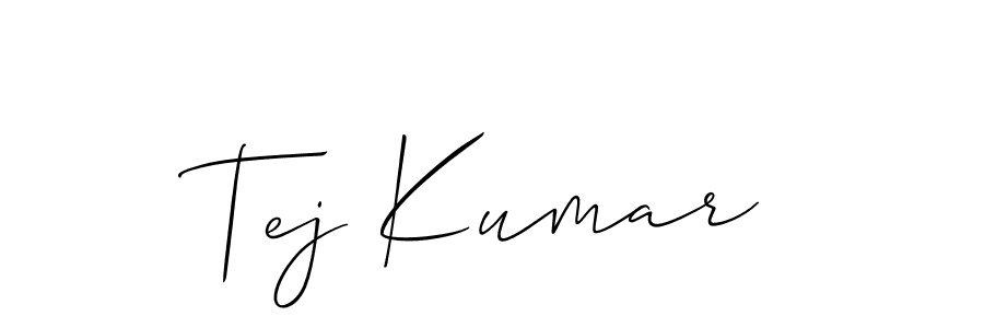 if you are searching for the best signature style for your name Tej Kumar. so please give up your signature search. here we have designed multiple signature styles  using Allison_Script. Tej Kumar signature style 2 images and pictures png