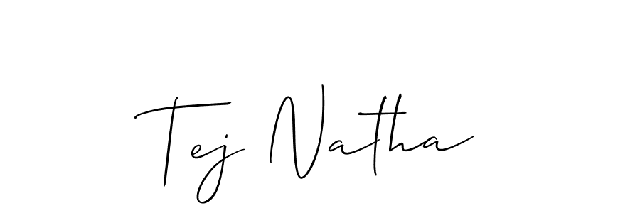 How to Draw Tej Natha signature style? Allison_Script is a latest design signature styles for name Tej Natha. Tej Natha signature style 2 images and pictures png