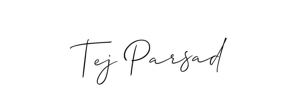 Design your own signature with our free online signature maker. With this signature software, you can create a handwritten (Allison_Script) signature for name Tej Parsad. Tej Parsad signature style 2 images and pictures png
