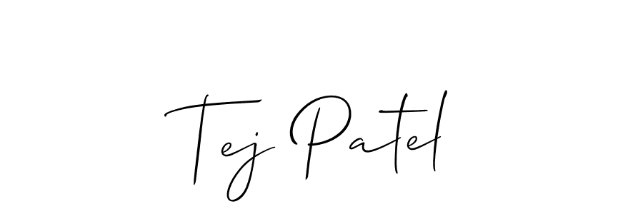 Design your own signature with our free online signature maker. With this signature software, you can create a handwritten (Allison_Script) signature for name Tej Patel. Tej Patel signature style 2 images and pictures png