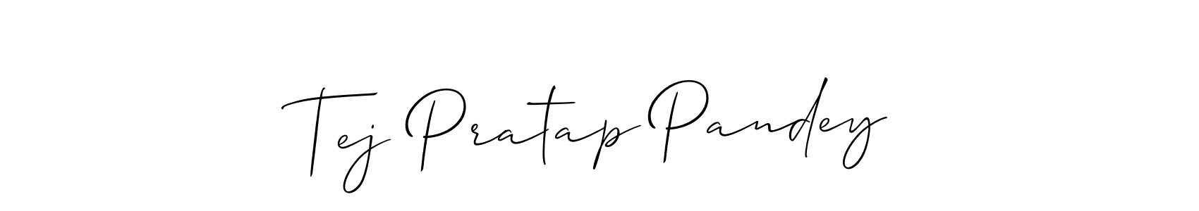 Also we have Tej Pratap Pandey name is the best signature style. Create professional handwritten signature collection using Allison_Script autograph style. Tej Pratap Pandey signature style 2 images and pictures png